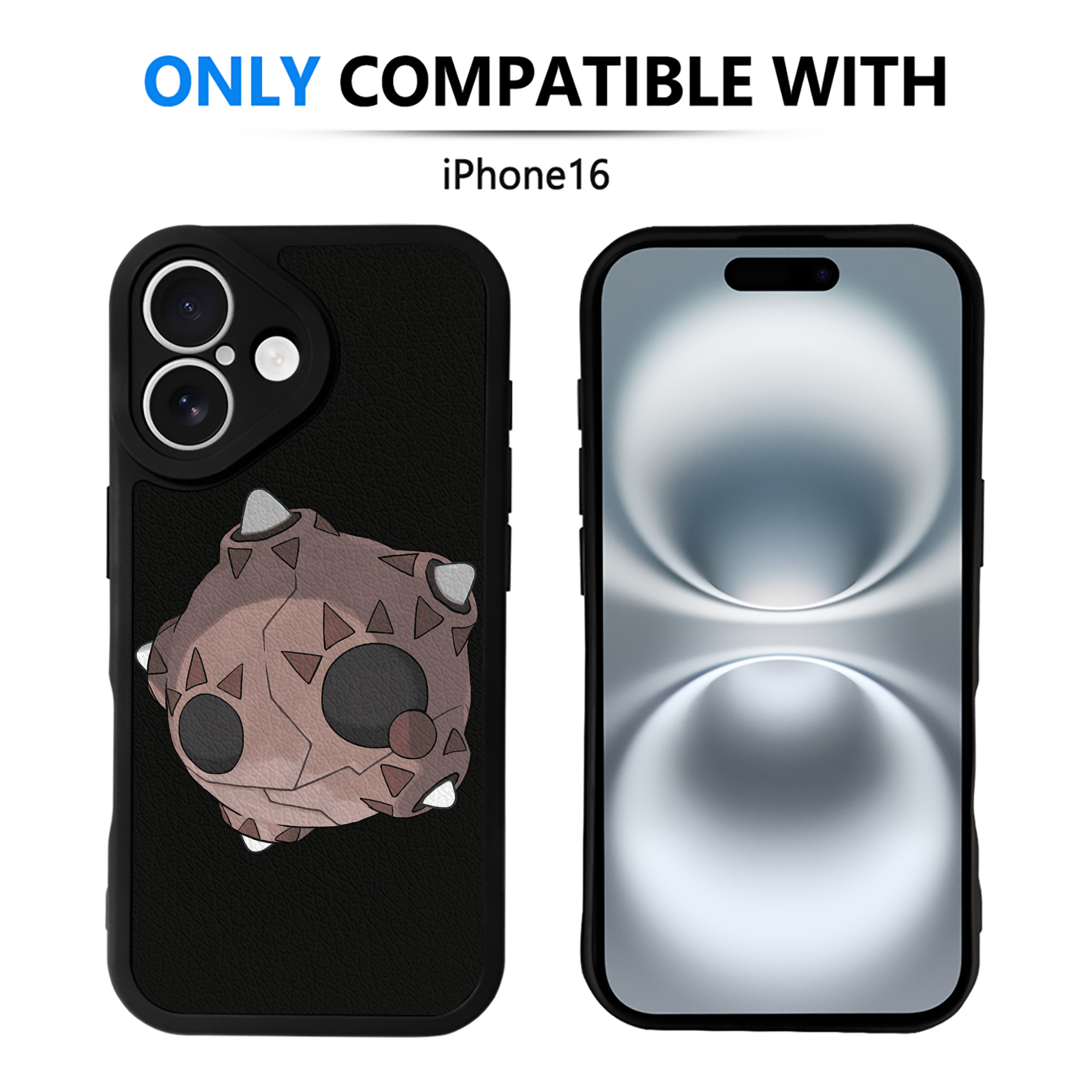 （画像用） ポケットモンスター Pokémon 【iPhone 16シリーズ対応】シリコンスマホケース（レザー調） 材質：シリコン